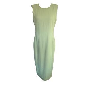 J Crew GREEN Sleeveless sheath dress in drapey crepe BW164 Fairycore OfficeSiren